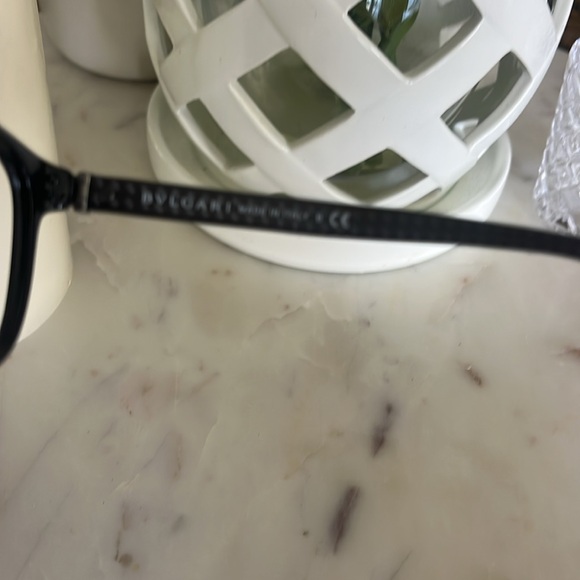 EUC Bulgari black carbon fiber sides, eyeglass frames unisex main image 4